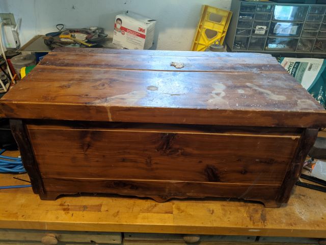 A before picture of the chest